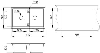 Мойка кухонная Granula GR-8101 шварц